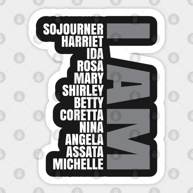 I Am A Strong Black Woman Sticker by UrbanLifeApparel